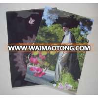 Custom design L shape A4 size file folder, pvc plastic file folder