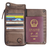 Vintage Handmade Custom Top Grade Leather Travel Passport Holder Wallet Leather Phone Cases