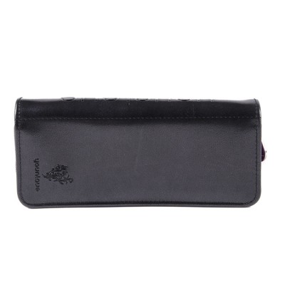 Foldable Pencil Case Large Capacity Zipper Pu Leather Pen Bag