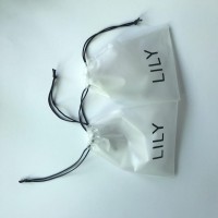 Promotional Eco-Friendly Transparent Frosted PVC Drawstring Bag